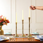 Gold Textured Candle Holder
