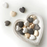 Small Wood Heart - White