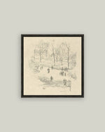 9x9 Kensington Gardens in Winter Framed Art