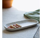 White Oblong Scallop Platter