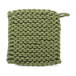 Crochet Cotton Trivet - Olive