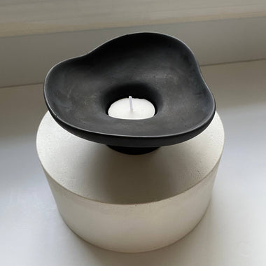 Aglaya Pedestal Bowl - Black Noir