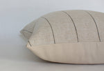 22x22 Beige with Black Stripe Pillow Cover
