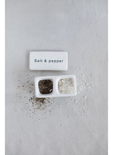 Salt & Pepper Stoneware Pinch Pot