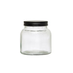 20 oz. Glass Jar with Black Metal Lid