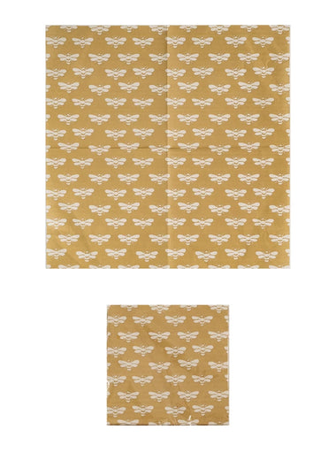 6-1/2" Square Paper Napkins w/ Bee Pattern