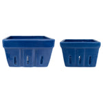 Blue Ceramic Berry Basket