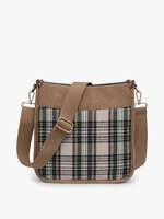 Posie Plaid Crossbody Bag - Tan