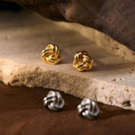 Chic Minimalist Knot Studs - Gold