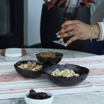 Black 3-Bowl Cluster Tray