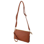 Jaylene Three Compartments Crossbody Bag - Bronze