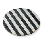 12" Striped Round Marble Board