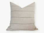 12x20 Beige with Black Stripe Pillow Cover