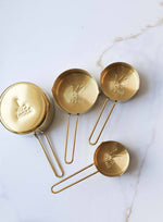 Gold Stainless Steel Measuring Cup Set