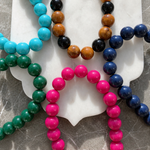 Beaded Gumball Statement Necklace - Royal Navy