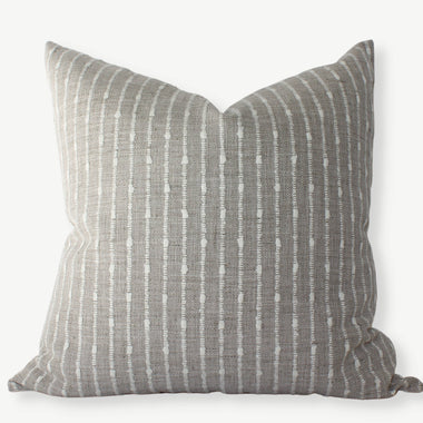 20x20 Cream Neutral Striped Pillow Cover