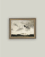 8x10 Witch Flying Through The Night Framed Art