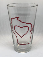 HomeLove Wisconsin Pint Glass