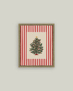 8x10 Peppermint Stripe Tree Framed Art