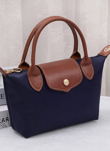 Britney Nylon Double Handle Crossbody Bag - Navy