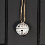 Vintage White Metal Jingle Bell
