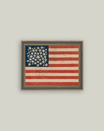 7 x9 Rustic Flag Framed Art