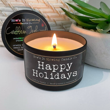 Happy Holidays 100% Natural Soy Candle - Vegan: Forest Pine