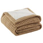 Waffle Knit to Fur Throw - 50x60
