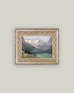 12x16 Mountain Lake View Framed Art