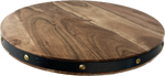 Studded Wood Lazy Susan