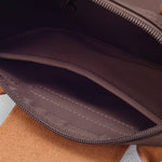 Britney Nylon Double Handle Crossbody Bag - Taupe