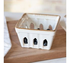 Beige Rim Berry Basket
