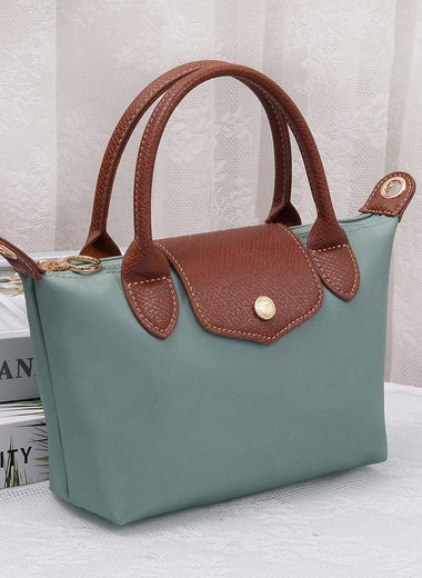 Britney Nylon Double Handle Crossbody Bag - Sage