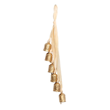 5 Gold Bell Hanging from a 20.5"  String: Off-White