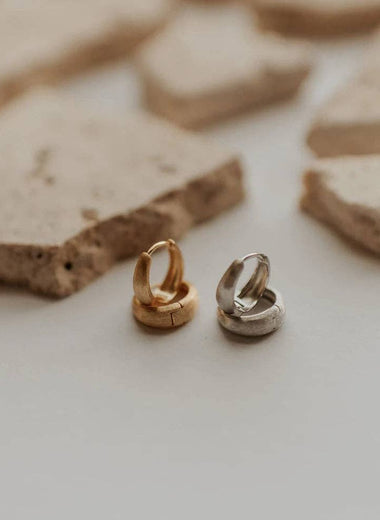 Rue Gold Brushed Hoops