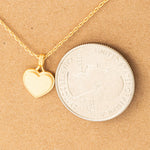 Mini Heart Pendant Necklace - Gold