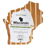 Wisconsin Shaped Charcuterie Board & Cheese Spreader Set