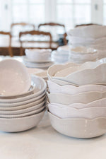 Scalloped Serving Bowl - Stone