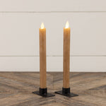 Moving Flame Beige Taper Candle Set/2