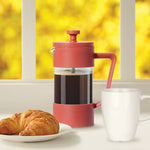 3 Cup French Press Coffee Maker - Red