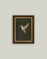 4x6 Hummingbird on Green Framed Art