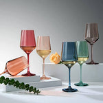 Pastel Luxury Colored Crystal Wine Glass