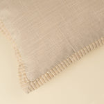 12x21 Corded Velvet Edge Pillow - Ivory