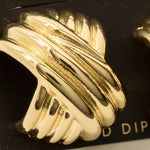 Hash Weave Hoop Earrings - Gold