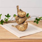 Stacked Gold Tone Bird Figurine