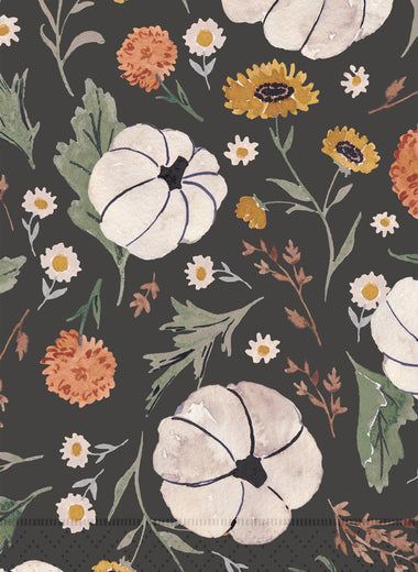 Floral Pumpkin Guest Towels