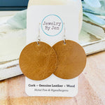 Leather Caramel Earrings