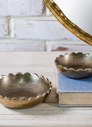 Gold Scallop Bowl