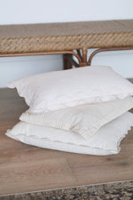 20x20 Corduroy Scallop Pillow - Ivory