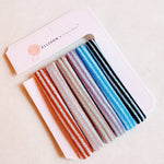 Striped Hair Ties S/6